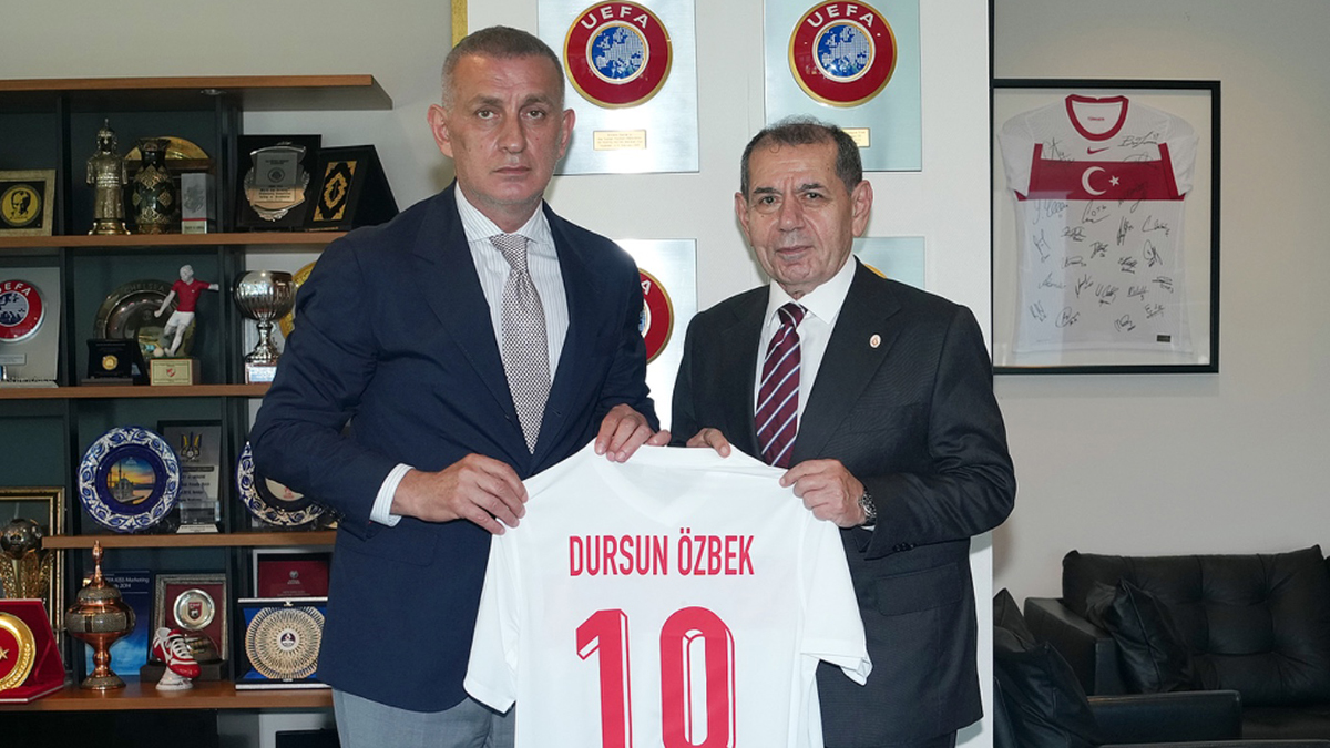 Galatasaray Başkanı Dursun Özbek'ten TFF Başkanı İbrahim Hacıosmanoğlu'na Ziyaret