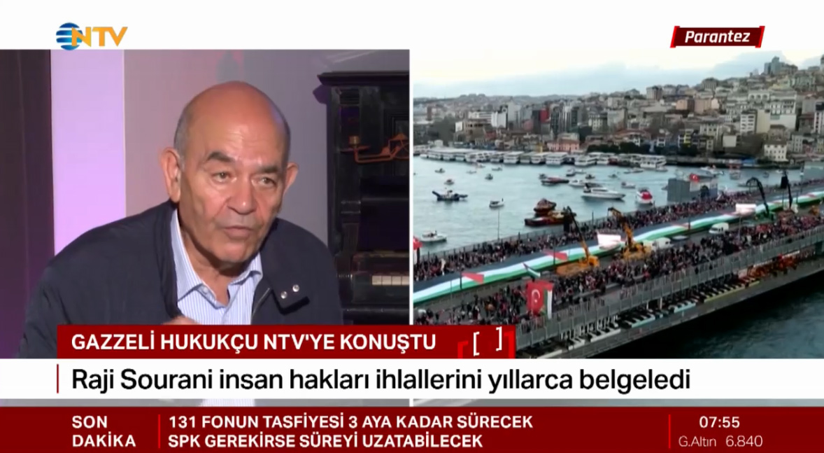 Gazzeli Hukukçu Raji Sourani NTV'ye Konuştu: Boyun Eğen Kurbanlar Olmayacağız