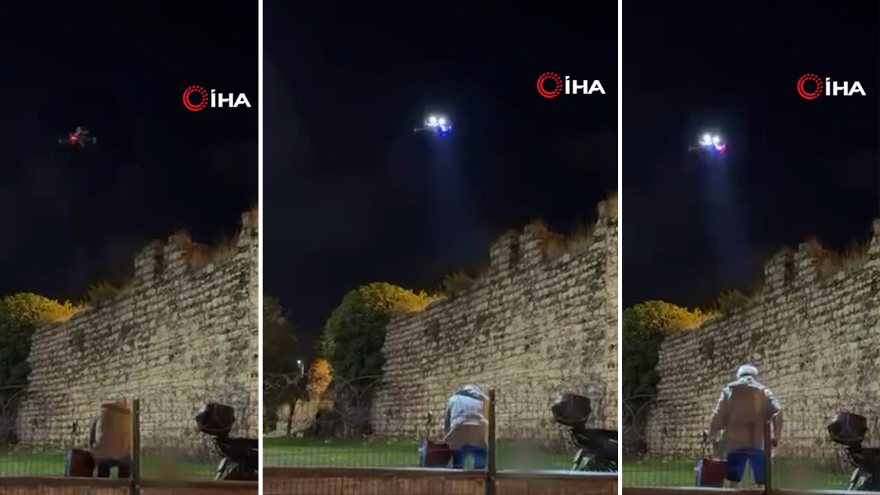İstanbul'da Fatih'te Havadan Alkollü İçki Denetimi ve Drone Uyarısı
