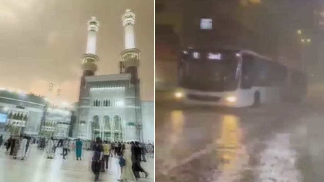 Mekke'de Şiddetli Sağanak ve Fırtına Hayatı Olumsuz Etkiledi