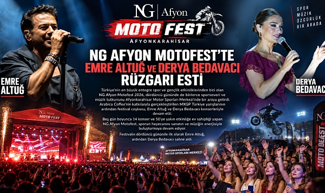NG Afyon Motofest'te Emre Altuğ ve Derya Bedavacı Rüzgarı Esti