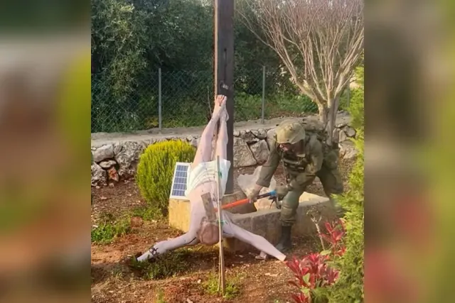 İsrail Askerlerinin Güney Lübnan'da Hz. İsa Heykelini Balyozla Parçalaması Büyük Tepki Çekti