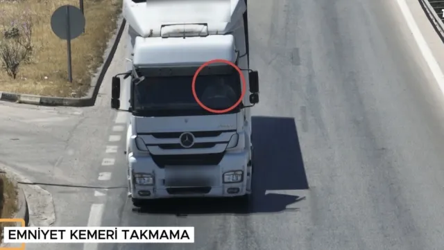 Gaziantep Otoyolunda Dron Destekli Trafik Denetimi: Bin 123 Araca Cezai İşlem