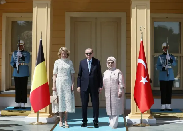 Cumhurbaşkanı Erdoğan ve Belçika Kraliçesi Mathilde Vahdettin Köşkü'nde Bir Araya Geldi