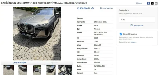 Sadettin Saran Kaza Yaptığı Lüks Aracını Satışa Çıkardı