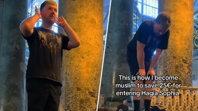 Ukraynalı Turistin Ayasofya Videosu Sosyal Medyada Büyük Tepki Topladı