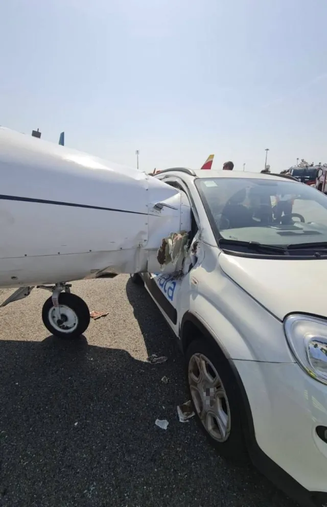 Milano Linate Havalimanı'nda Şoke Eden Kaza: Pistte Jete Araç Çarptı
