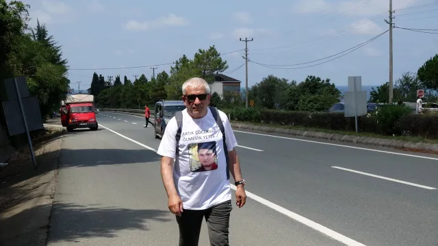 Yürüyen Adam'dan Çocuk Ölümlerine Karşı Trabzon-Ankara Yürüyüşü
