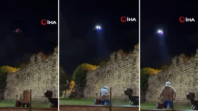 İstanbul'da Fatih'te Havadan Alkollü İçki Denetimi ve Drone Uyarısı