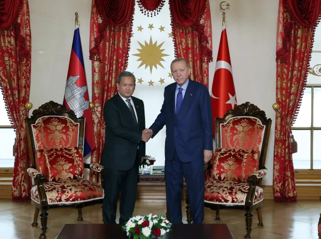 Cumhurbaşkanı Erdoğan, Kamboçya Başbakanı Manet'i kabul etti