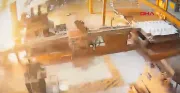 Alüminyum fabrikasındaki patlamanın görüntüleri ortaya çıktı
