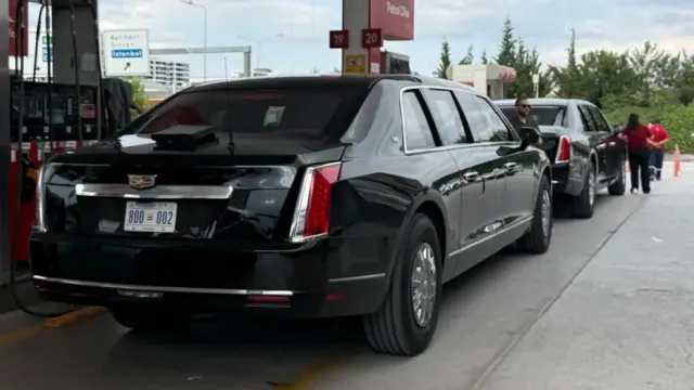 Trump'ın 1,5 Milyon Dolarlık Zırhlı Aracı Ankara Sokaklarında Görüntülendi
