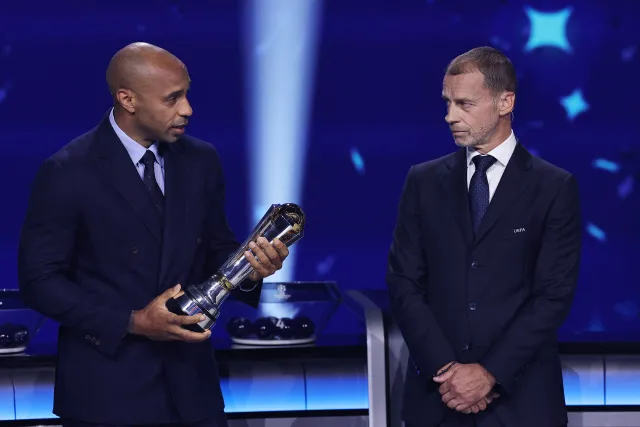 Sampiyonlar Ligi Kura Cekiminde Aleksander Ceferin ve Thierry Henry Arasinda Fransiz Atismasi