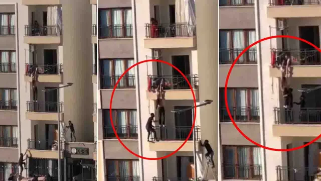 Diyarbakır'da Kahramanlık Anı: İkinci Kata Tırmanarak Çocuğu Kurtardı